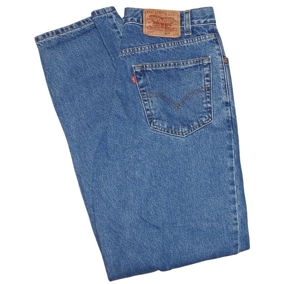 Vintage Levi 550 Relaxed Fit Straight Leg 36X32 Denim Blue Jeans Made Colombia - Picture 1 of 11